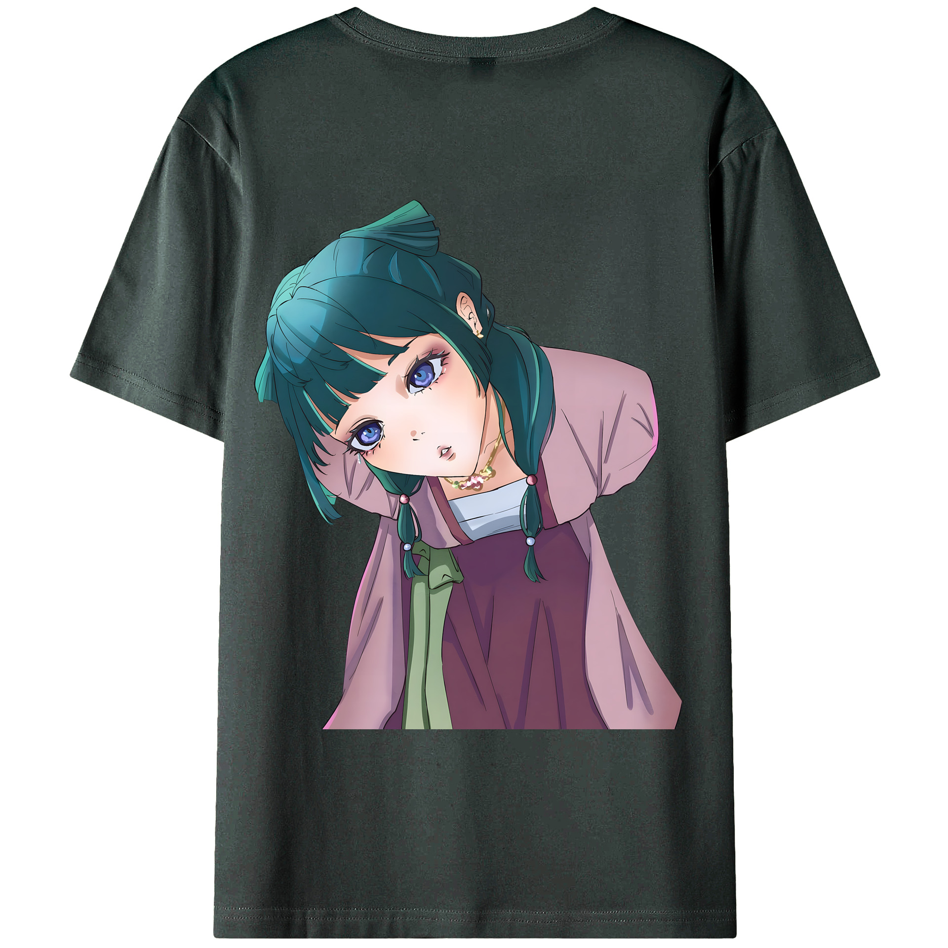 （画像用） 薬屋のひとりごと The Apothecary Diaries 綿100％ メンズ半袖Tシャツ（バックプリント） 通気性
